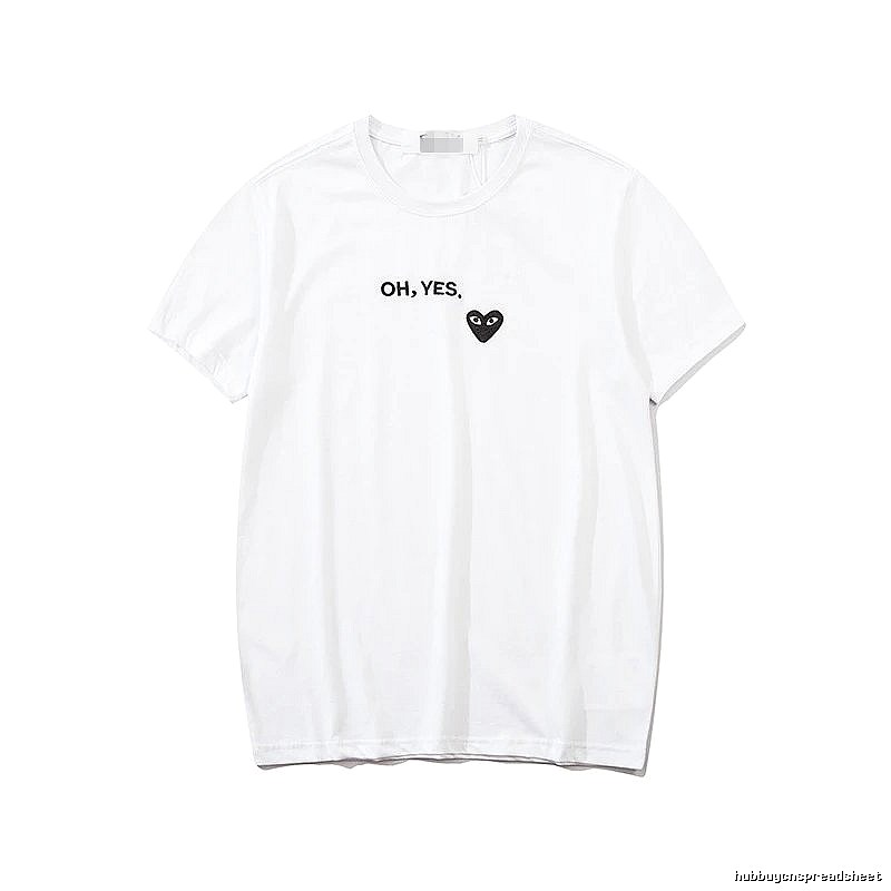 Comme des Garcons PLAY 2021-87 White Style 2187 Heart Logo T-Shirt Statement Graphic