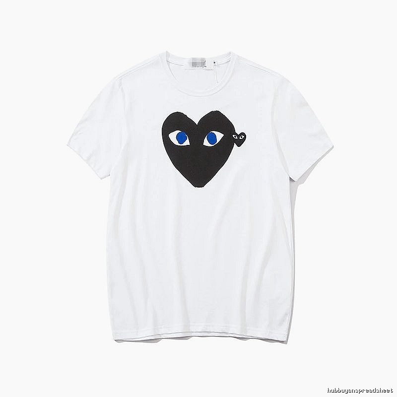 Comme des Garcons PLAY 2023-03 Black Style 2303 Heart Logo T-Shirt Poolside Style