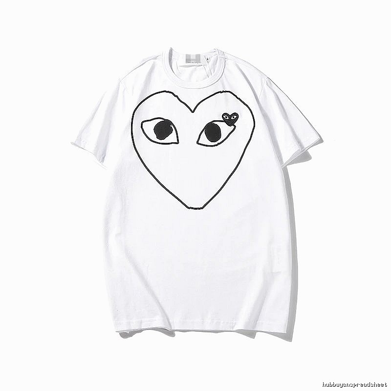 Comme des Garcons PLAY 2023-13 Black Style 2313 Heart Logo T-Shirt Bold Graphic