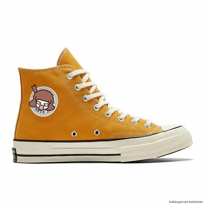 Converse trendy cartoon orange high-top shoes