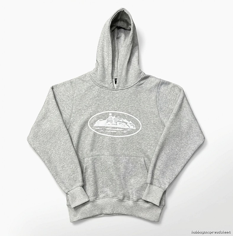 Corteiz Grey Minimalist Style Hoodie