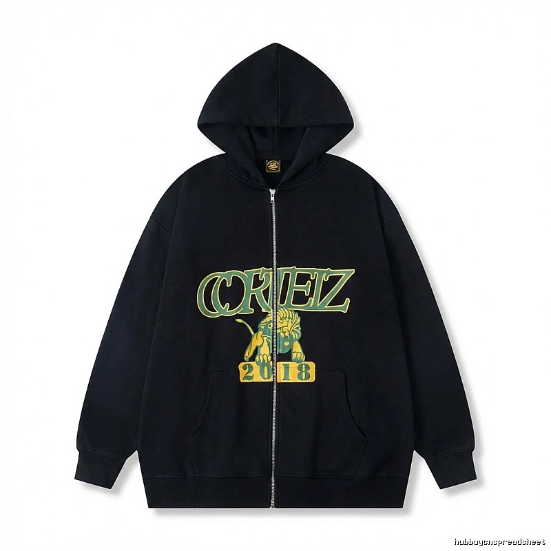 Corteiz Printed Trendy and Cool Black Sweatshirt