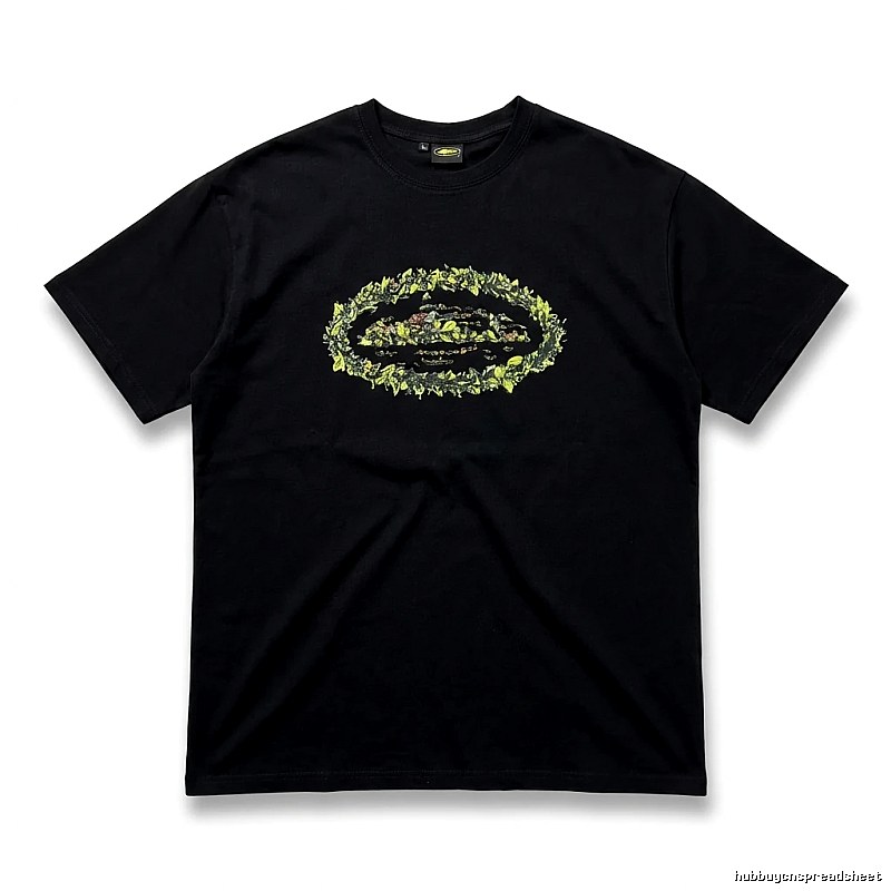 Corteiz Printed Trendy Black T-shirt