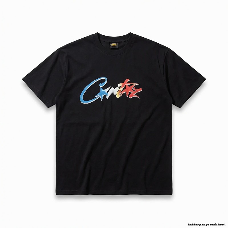 Corteiz Printed Trendy Black T-shirt