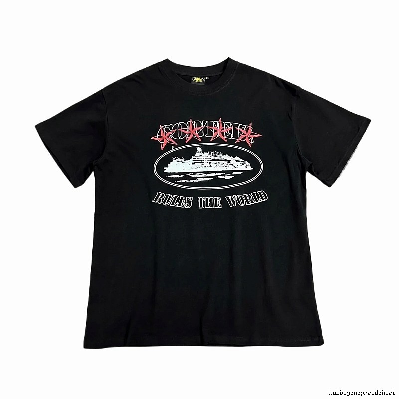 Corteiz Printed Trendy Black T-shirt