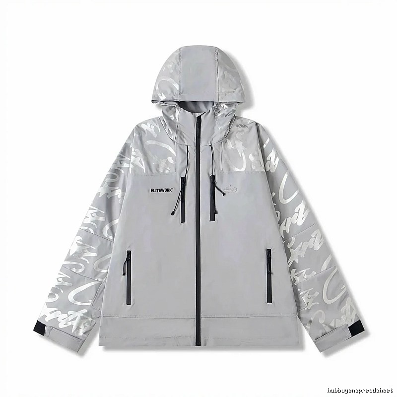 Corteiz Printed Trendy Cool Grey Jacket