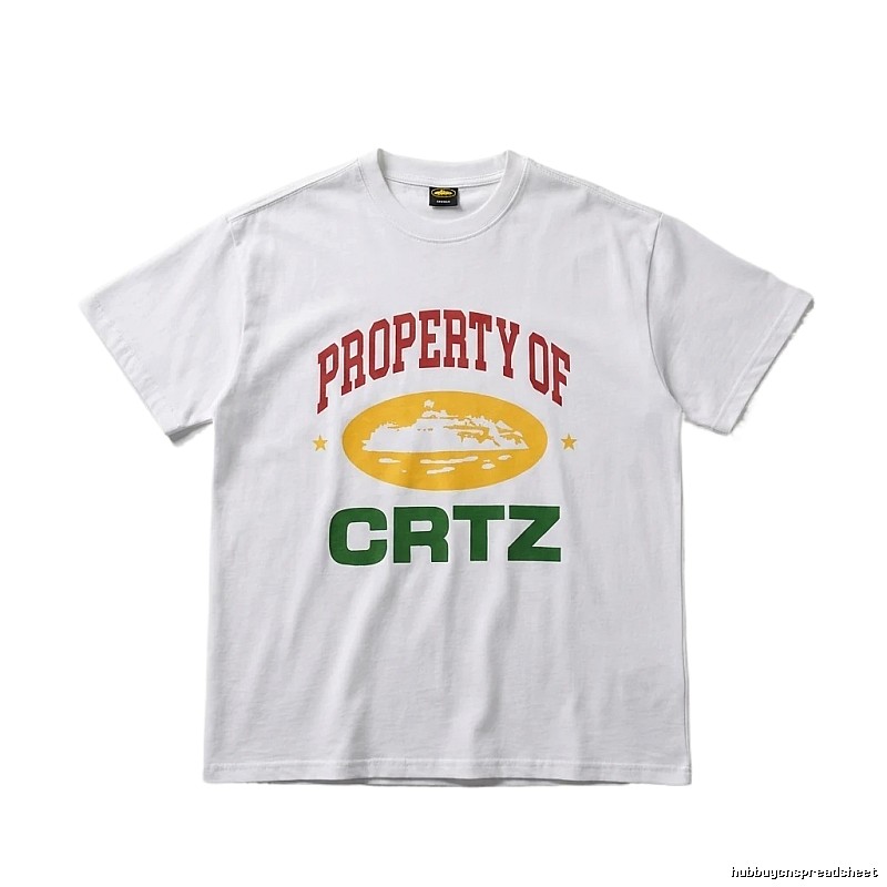 Corteiz PROPERTY Series Trendy and Cool White T-shirts