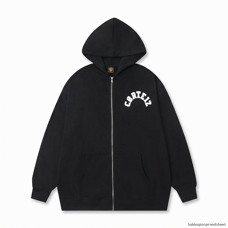 Corteiz street-style black hoodie