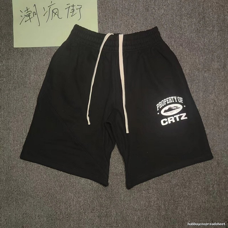 Corteiz trendy and cool black shorts