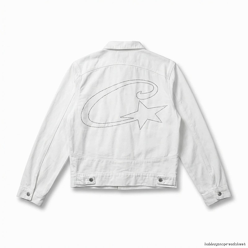 Corteiz white denim jacket