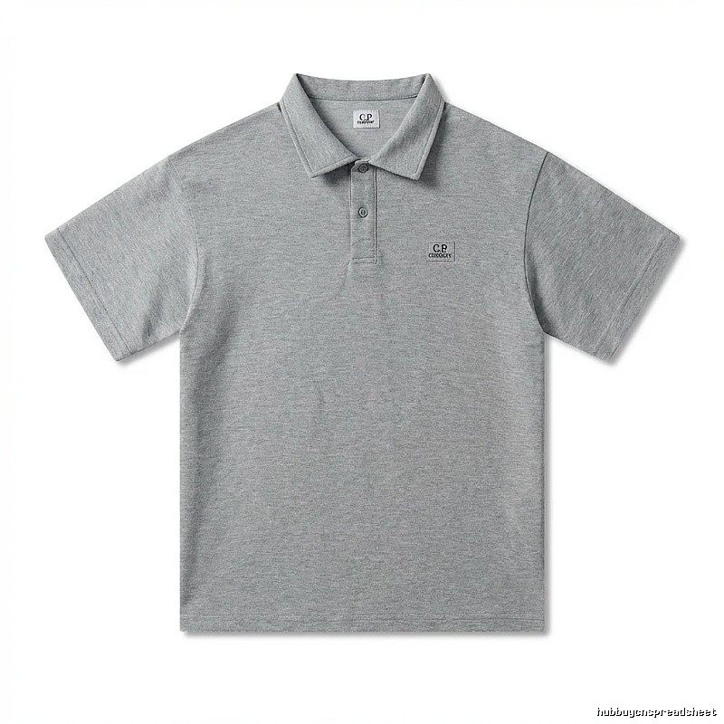 C.P Company's minimalist gray polo shirt