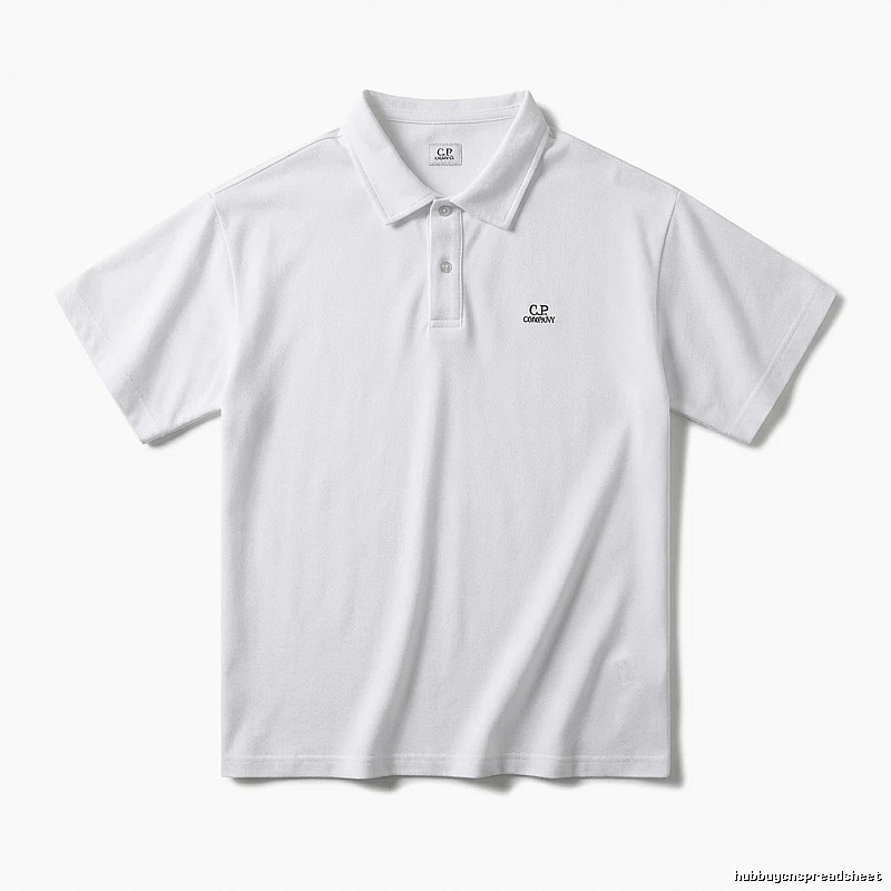C.P simple style white Polo shirt