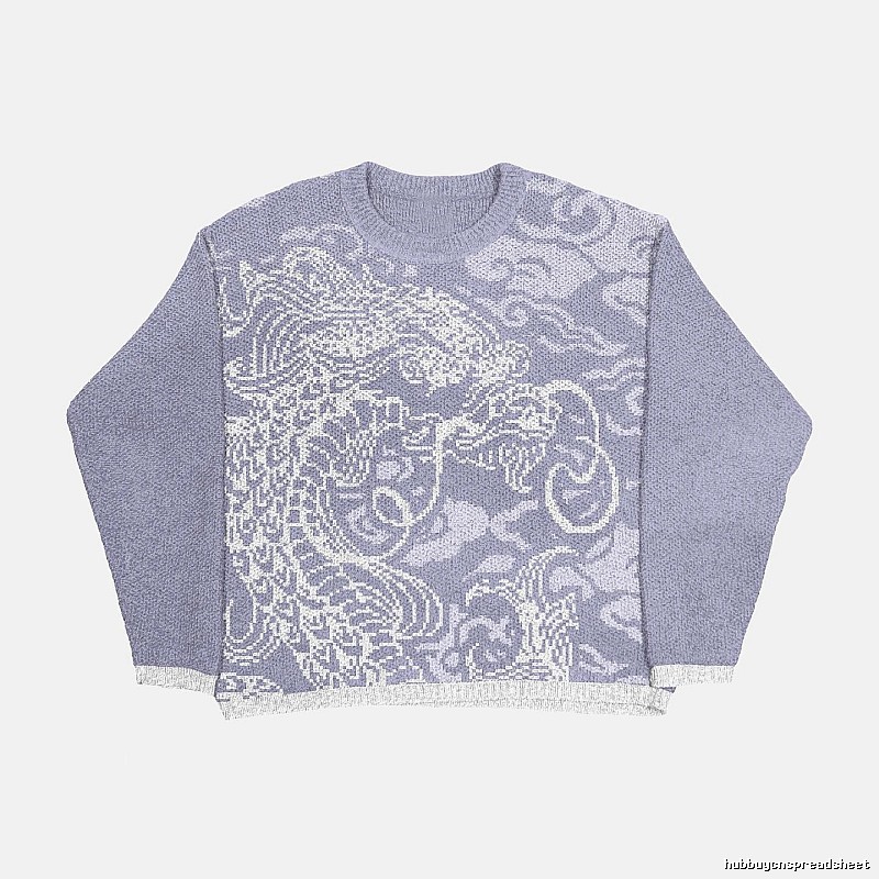 Daily Anime graphic sweater Black Knit Top with Visual Detail