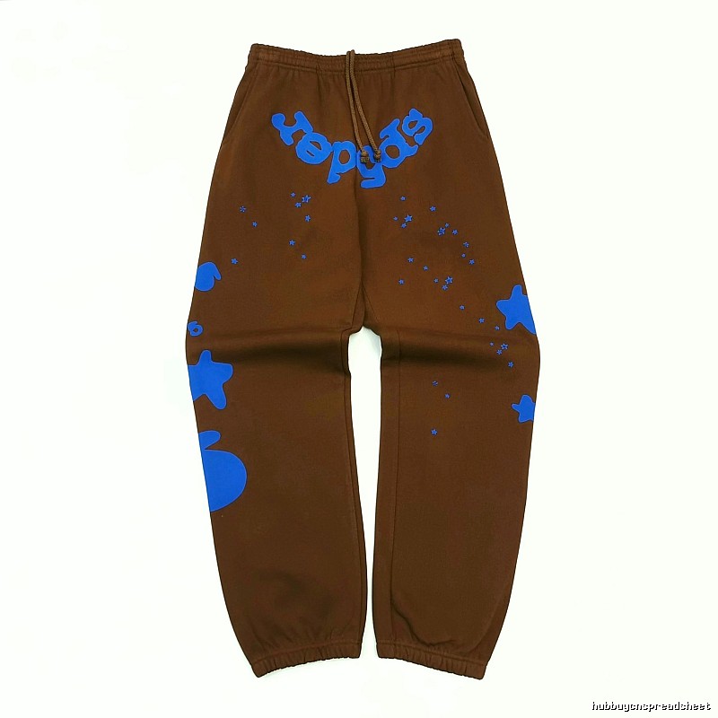 Daily Edit Sp5der Graphic Sweatpants - Brown