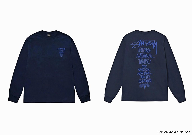 Dark blue hoodie with Stussy graffiti style
