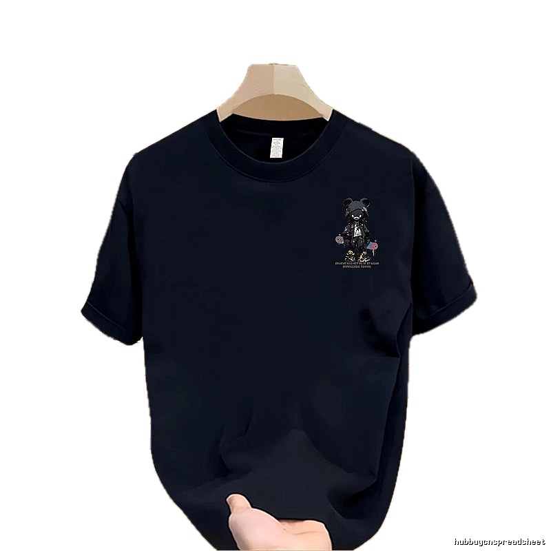 Dark Style Streetwear Gloomy Bear Navy Blue Short-sleeve T-shirt
