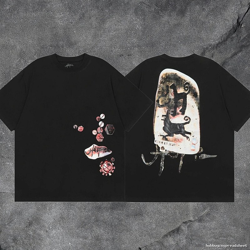 Denim Tears Black Graphic T-Shirt Visual Accent