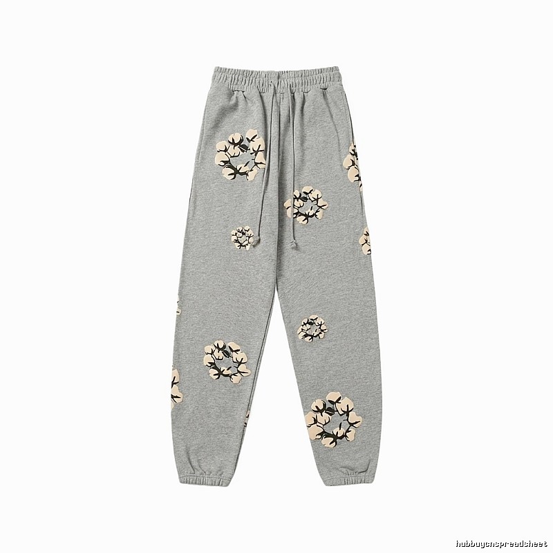 DENIM TEARS Floral Casual Grey Sweatpants