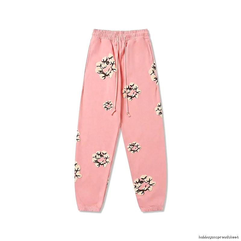 DENIM TEARS Floral Pink Sweatpants