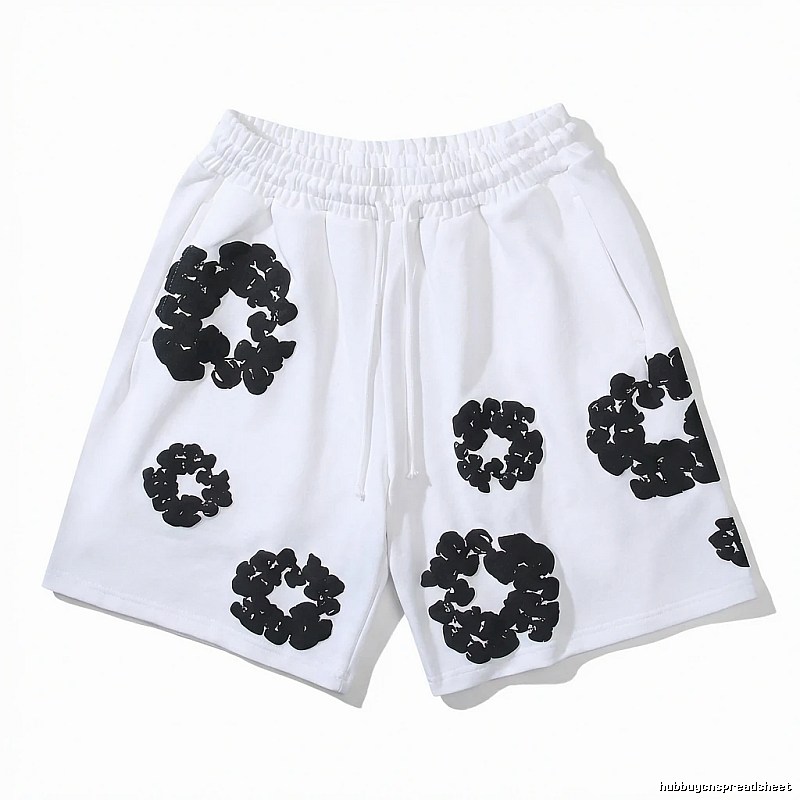 Denim Tears Floral Style White Shorts