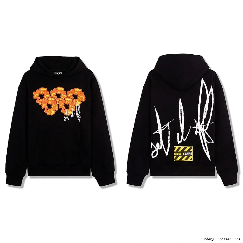 DENIM TEARS Graffiti Style Black Sweatshirt