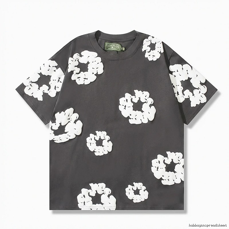 DENIM TEARS Three-dimensional Flower Style T-shirt