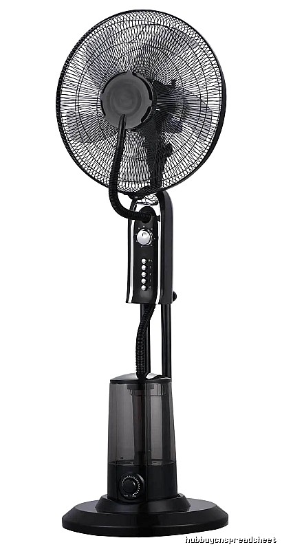 Desktop Pedestal Cooling Fan For Remote Cooling 16-inch Mechanical Control eu Plug
