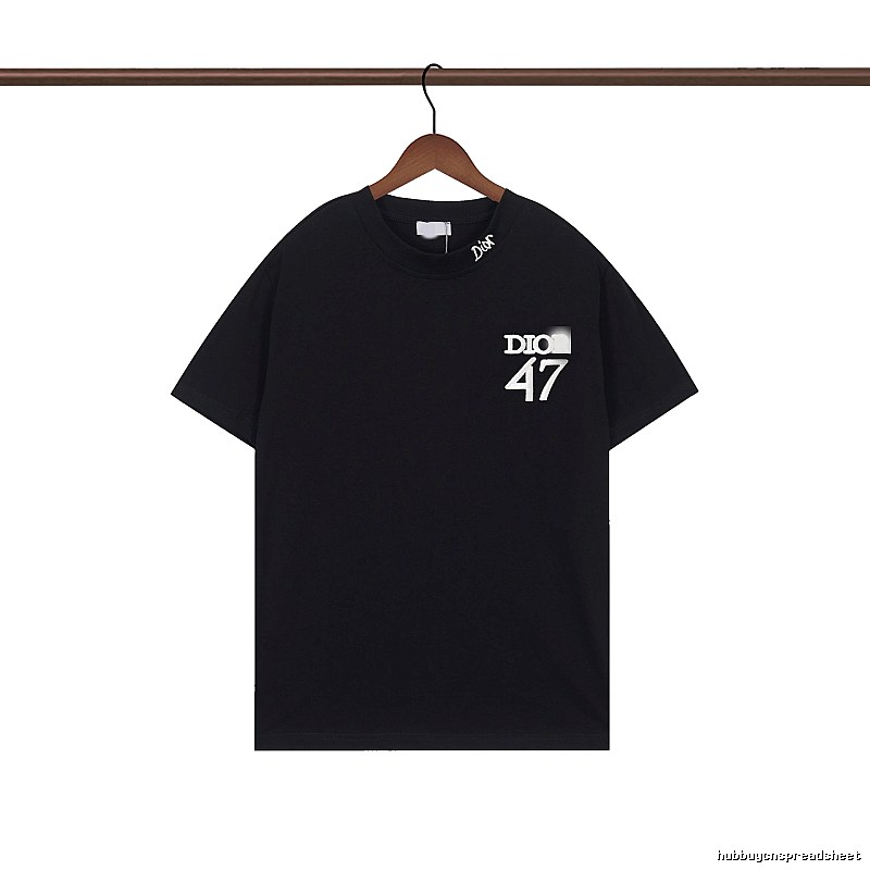 Dior 47 Collection Minimalist Style Black T-Shirt