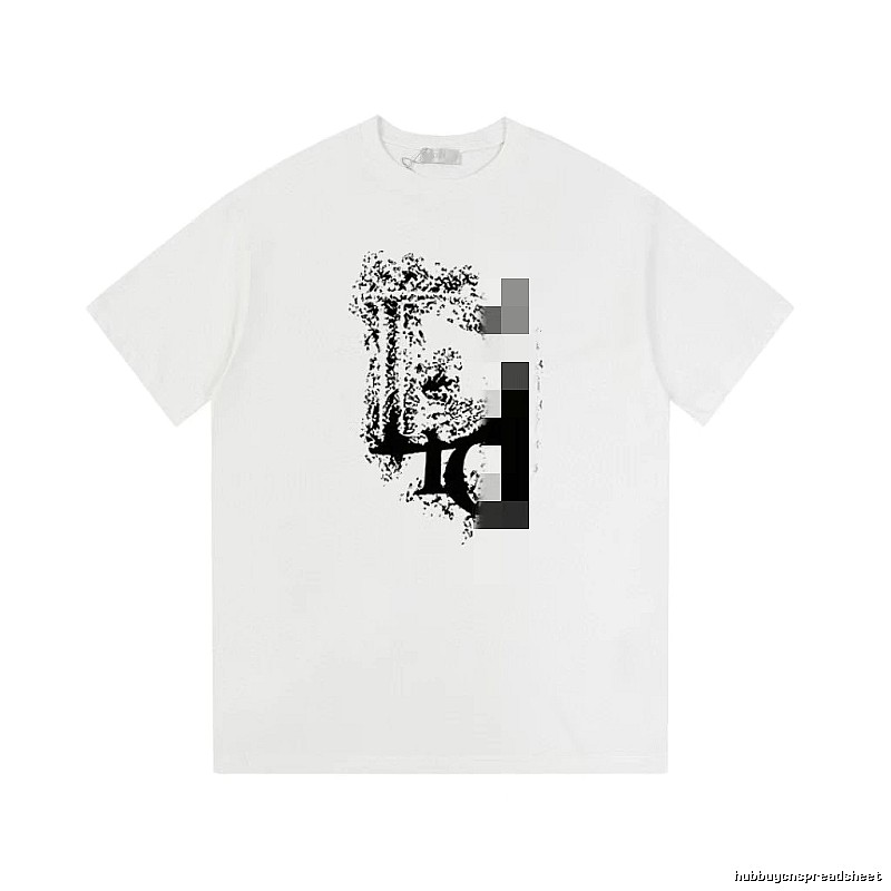 Dior Distressed Print Street Style White T-Shirt
