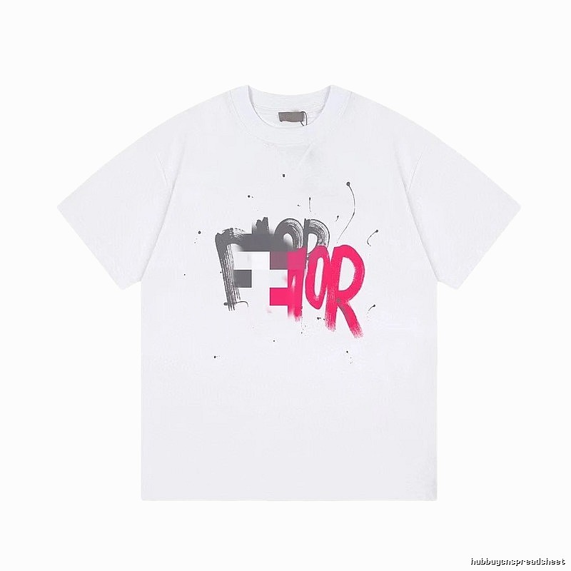 Dior Graffiti Collection Street Style White Short-sleeve T-shirt