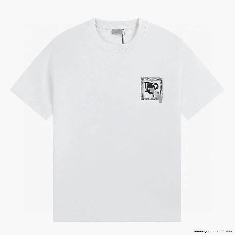 Dior Graffiti Print Minimalist Style White Short-sleeve T-shirt