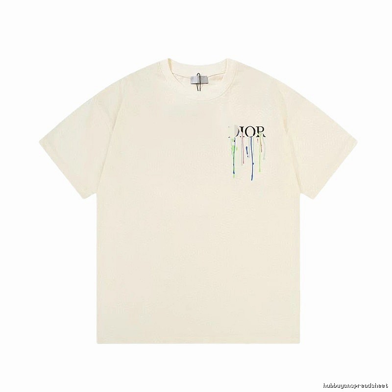 Dior Graffiti Print Street-style Off-white T-Shirt