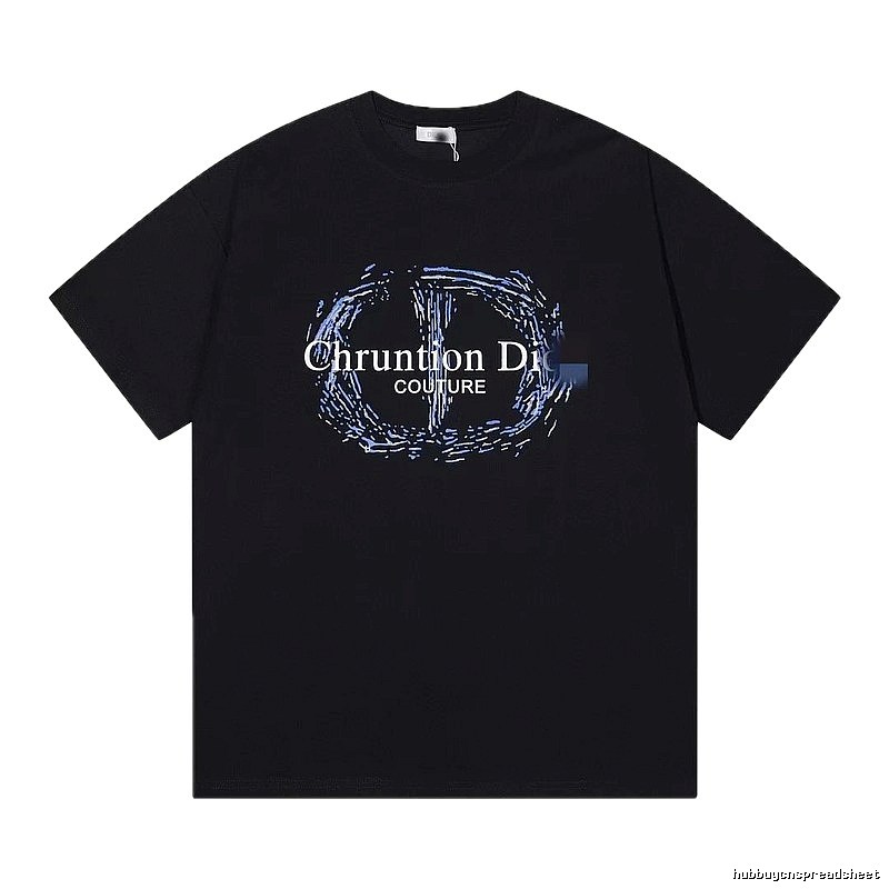 Dior Haute Couture Graffiti-style Black Short-sleeve T-shirt
