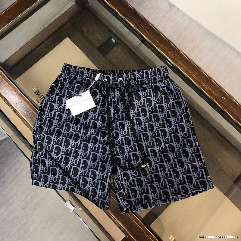 Dior Monogram Collection Trendy Style Black and Grey Shorts