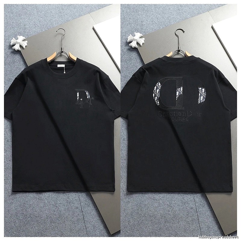 Dior Monogram Light Luxury Style Black Short-sleeve T-shirt