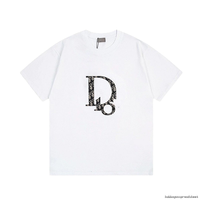 Dior Monogram Light Luxury Style White Short-sleeved T-shirt