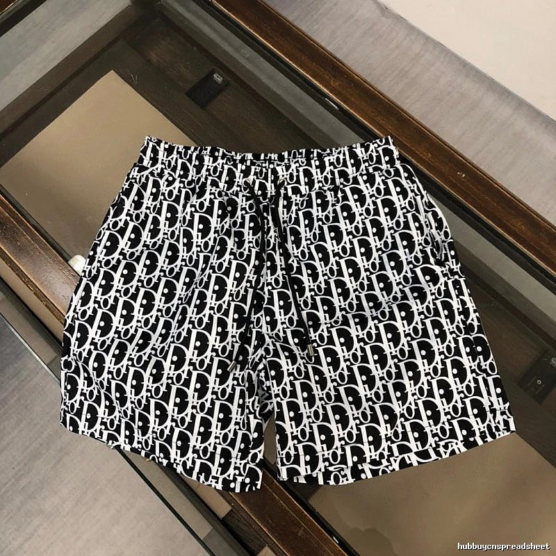 Dior Trendy All-over Monogram Print Black and White Casual Shorts