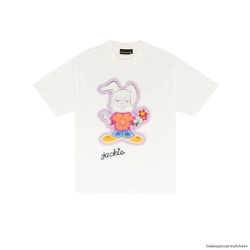 DREW Cartoon Rabbit Street Style Off-white T-shirt