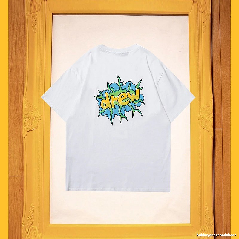 DREW Explosion Print Street Style White T-Shirt
