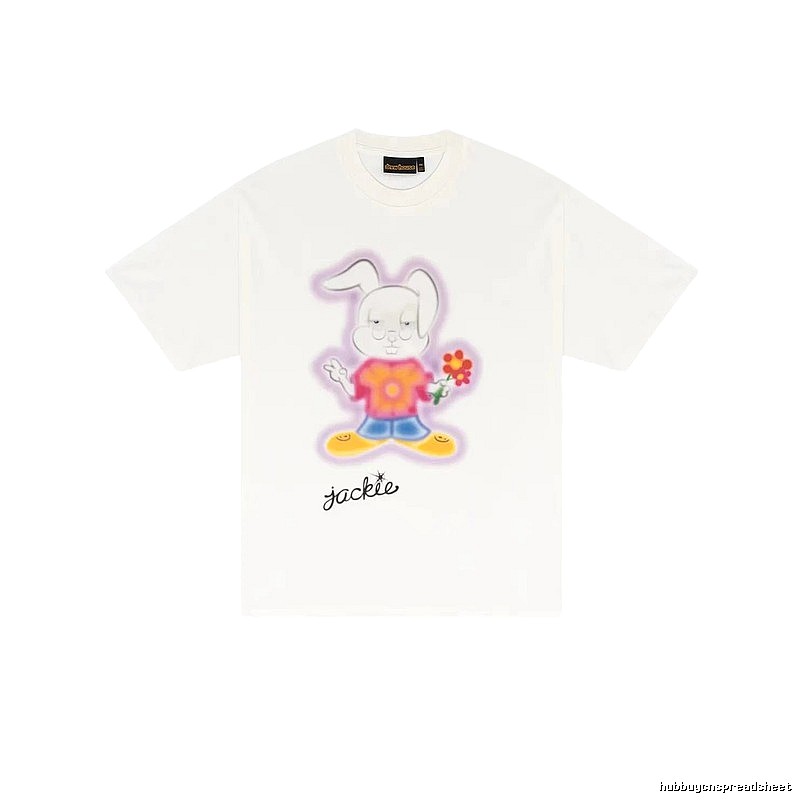 DREW Rabbit Graffiti Cool Trendy Off-white T-shirt