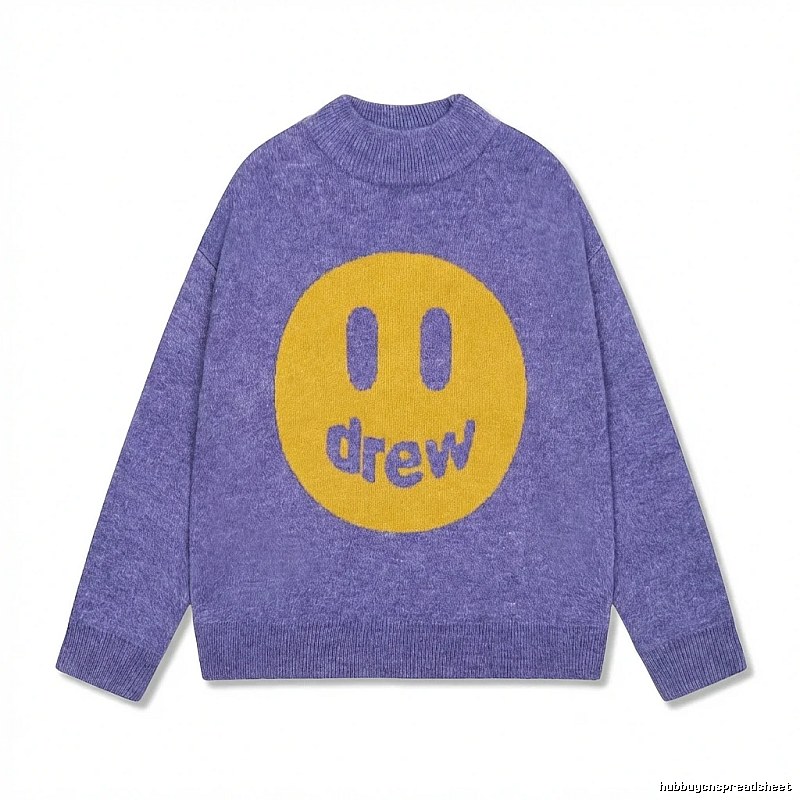 DREW Smiley Purple Sweater