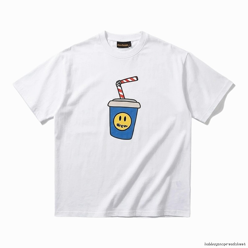 DREW Smiley Series Simple White T-shirt