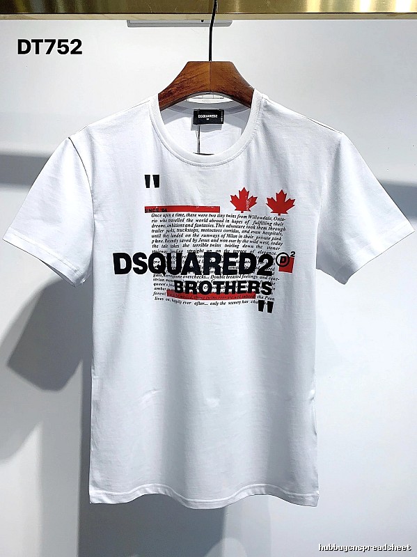 DSQUARED2 Maple Leaf Print Street Style White T-Shirt