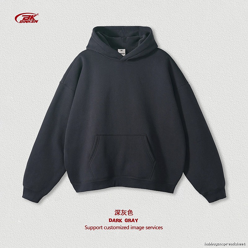 Easy Match Pullover hoodie Navy Blank Kangaroo for Everyday Use