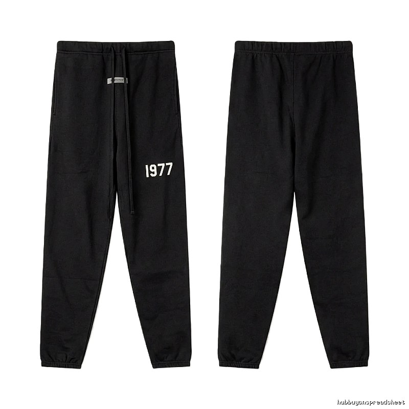 ESSENTIALS 1977 Minimalist Style Black Pants
