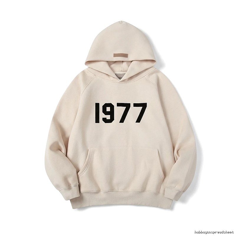 ESSENTIALS 1977 Series Minimalist Style Beige Hoodie