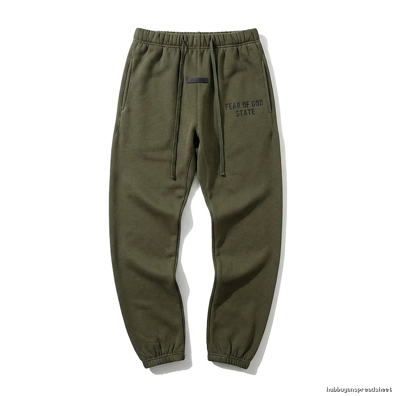 ESSENTIALS casual style olive green sweatpants