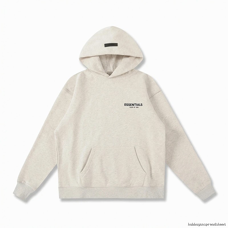 ESSENTIALS minimalist light beige hoodie