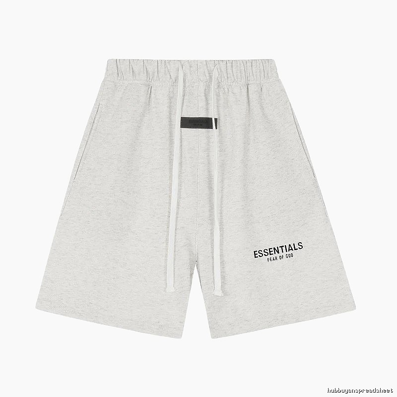 ESSENTIALS minimalist light gray shorts