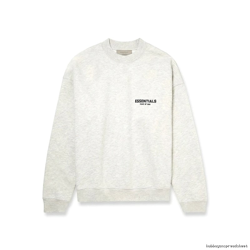 ESSENTIALS minimalist light gray sweatshirt
